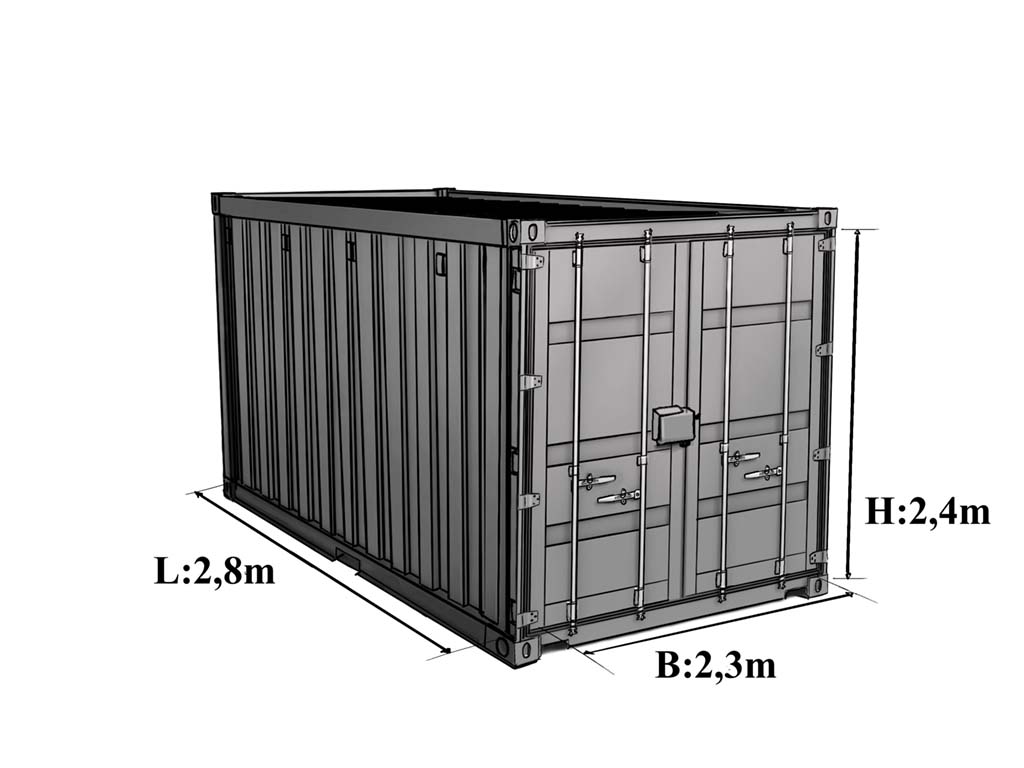 Leje af 10" container