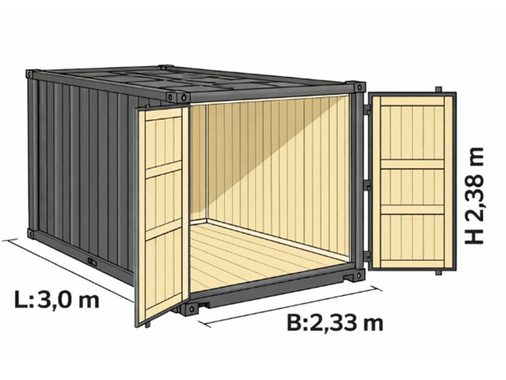 Leje af isoleret container 10 fod