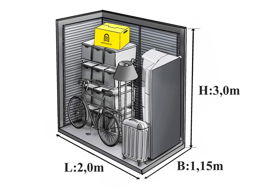 Opbevaring i Roskilde - 2,3m2
