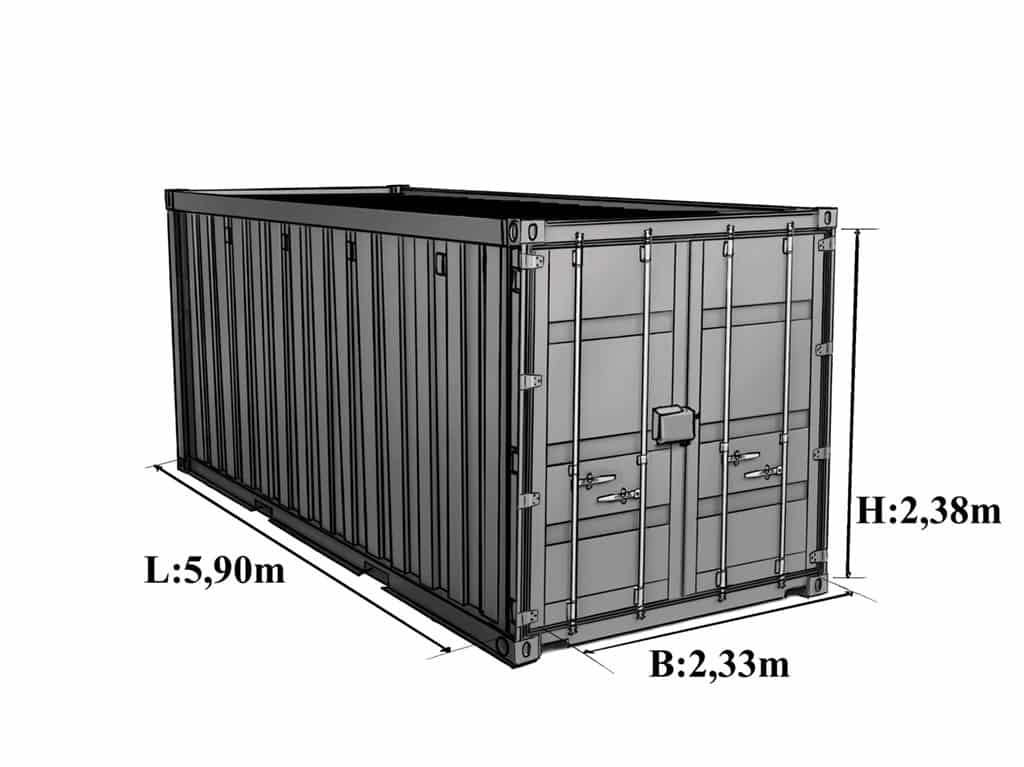 Leje af 20" container