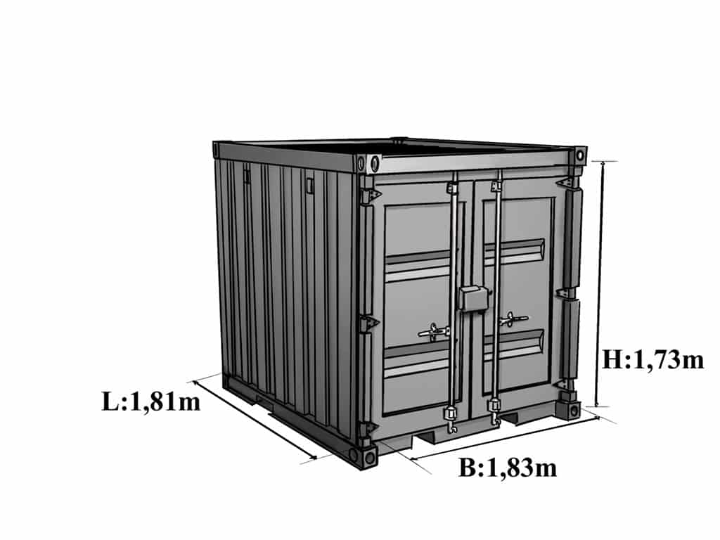 Leje af 6" container
