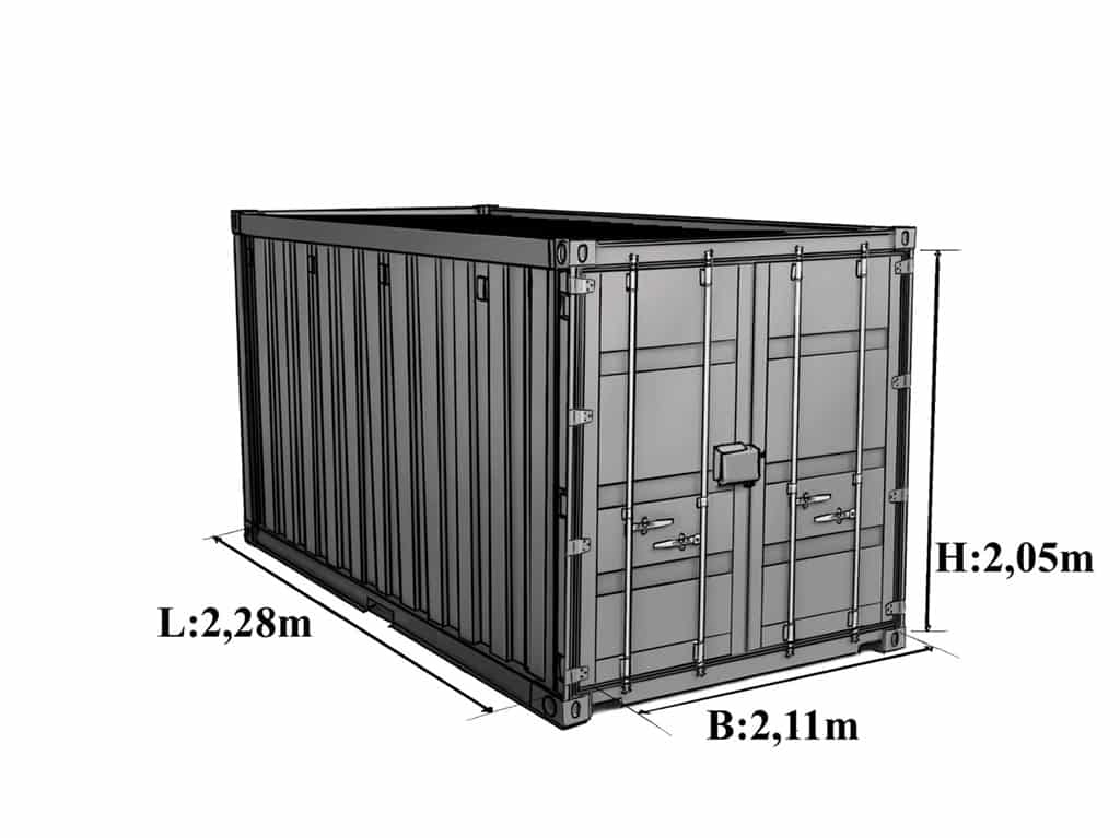 Leje af 8" container